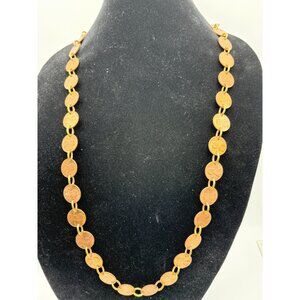 1982-1983 US 1 Cent Coin Necklace-Hand Crafted Copper Penny Necklace